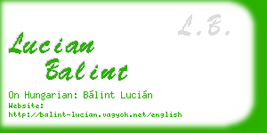 lucian balint business card